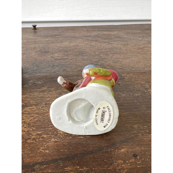 Vintage Lemax 1992 Porcelain Father & Daughter Figurine Christmas Village Decor - Picture 4 of 9